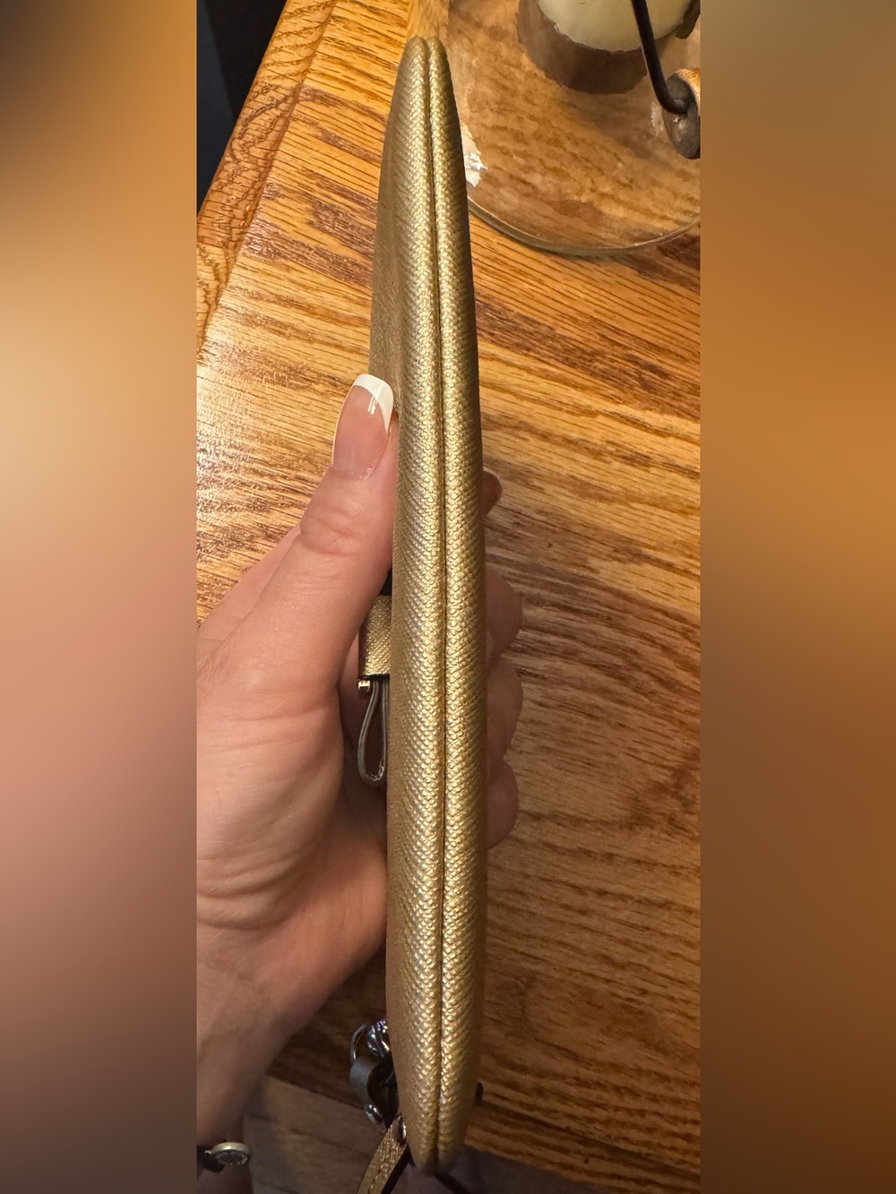 Coach Darcy Bow Gold Wristlet - Picture 5 of 7
